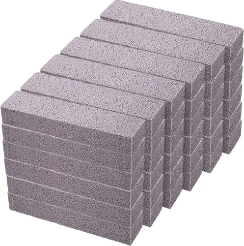 Miniatura 12 de Chinco Paquete de 2 barras de piedra pómez para engañar, piedra pómez para quitar la suciedad sin dejar arañazos para cocina, horno, estufa, hogar