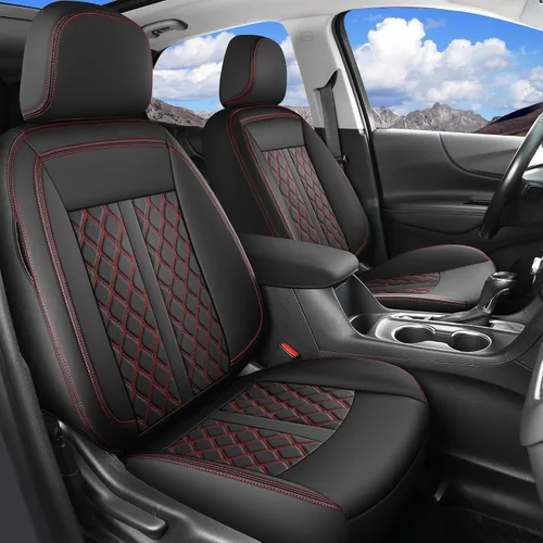 Miniatura 11 de Huidasource Fundas para Asientos Delanteros para Nissan Titan 2016-2024, Almohadilla de Asiento de Falso Cuero Impermeable para Titan/Titan XD SV