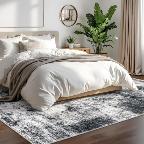 Miniatura 976 de IOHOUZE Alfombra abstracta lavable de 3 x 12 pies para pasillos, antideslizante para cocina, camino de entrada de lana sintética para interiores