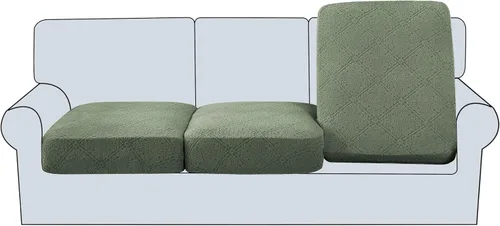 Miniatura 45 de H.Versailtex 2025 Fundas de sofá Jacquard para sofá de 3 cojines, 1 pieza de fundas elásticas para sofá, protector de muebles antideslizante, suave