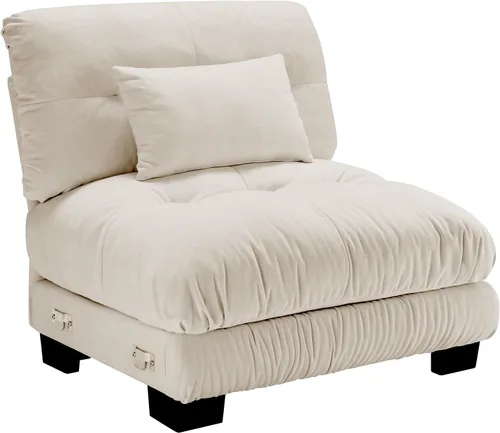 Miniatura 52 de SoarFlash Moderno sofá reclinable de terciopelo para sala de estar, sofá biplaza para apartamento, sofá de almacenamiento con marco de madera Azul