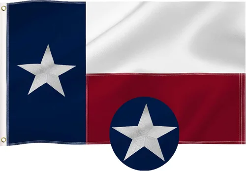 Miniatura 4 de Paquete combinado de banderas estadounidenses de Texas y Estados Unidos, bandera de nailon 210D con ojales de latón de 3 x 5 pies, colores vivos