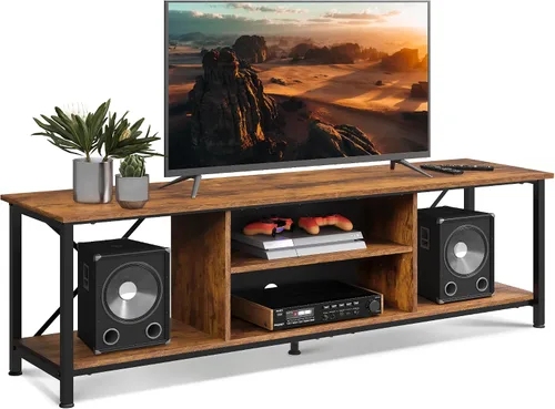 Miniatura 10 de WLIVE Soporte de TV industrial para TV de hasta 45 pulgadas, centro de entretenimiento con marco de metal resistente, consola multimedia compacta