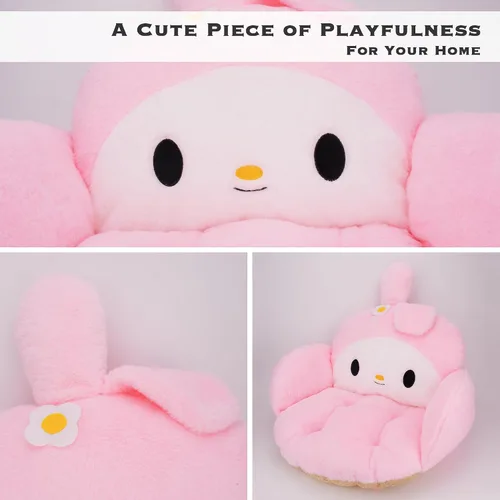 Miniatura 4 de Juju - Cojín Kawaii rosa – Decoración de habitación Kawaii – Cojines de asiento para sillas de oficina – Cojines de silla de oficina – Cojín