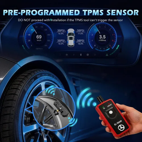 Miniatura 7 de RENECTIV Sensor TPMS Ford, Sensores de Monitoreo de Presión de Neumáticos 315Mhz Compatibles con Ford F150.250 Lincoln Mercury OE#DE8T-1A180-AA