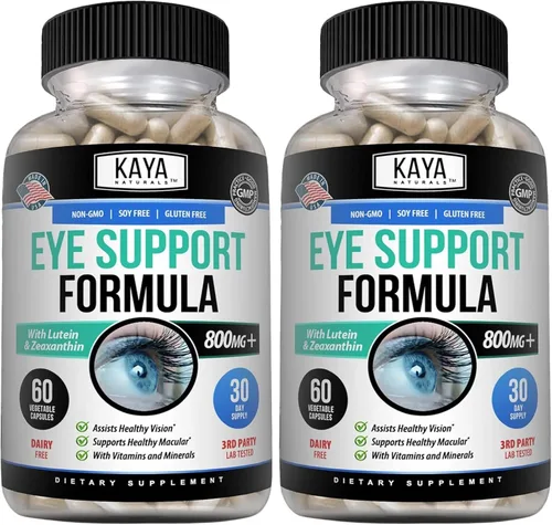 Miniatura 11 de Kaya Naturals Suplemento de salud ocular, luteína y zeaxantina, salud de la visión, apoyo a la fatiga ocular 800 mg Suplemento vitamínico 30 cápsulas