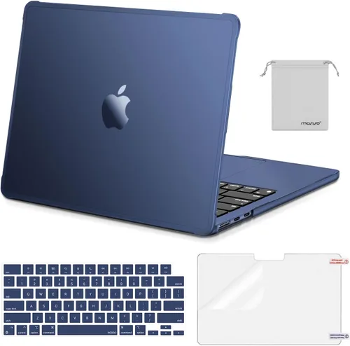 MOSISO Funda para MacBook Air de 13 pulgadas M5 M4 M3 M2 2026-2022 A3449 A3240 A3113 A2681, precisión a juego con color portátil, kit 4 en 1 de