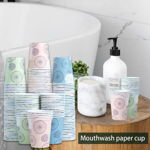 Miniatura 8 de Clawsoff Paquete de 300 vasos de papel de 3 onzas, vasos desechables para baño, vasos pequeños para enjuague bucal, mini vasos de papel de 3 onzas