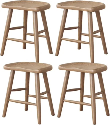 Miniatura 13 de Juego de sillas de comedor de madera, silla de comedor moderna, sillas de cocina de granja, taburete de vestíbulo, silla sin brazos para cocina