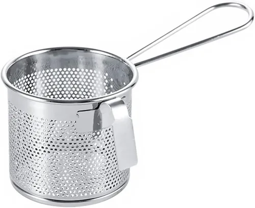 Luxshiny Colador de malla Hotpot de 6.49 x 3.14 x 2.75 pulgadas, colador de alimentos colgante para separación de ollas calientes y cocción de fideos