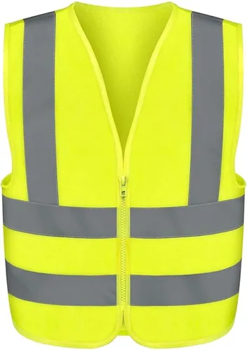 Miniatura 12 de Neiko Chaleco de seguridad de alta visibilidad ANSI Clase 2, sin bolsillo, amarillo neón, grande (L)
