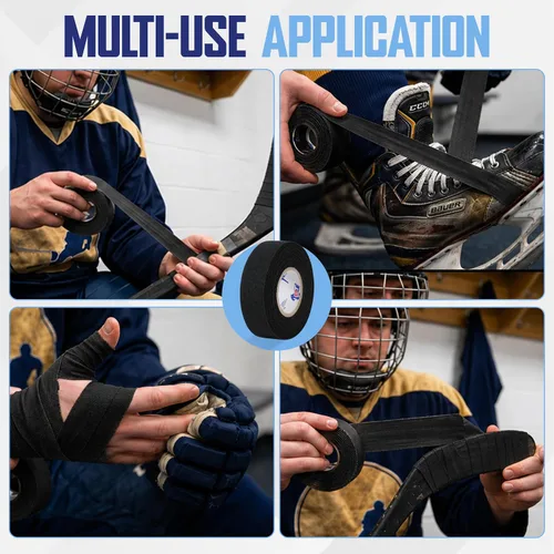 Miniatura 4 de sports tape ST Pro-Grade Cloth Hockey Tape (6 Rolls) - Strong Long-Lasting, Water Resistant Athletic Grip Tape for Lacrosse, Hockey, Baseball &