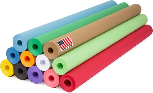Miniatura 20 de Papel kraft negro de 36 x 1200 pulgadas (100 pies) (caja de 9 rollos), 45 libras de grosor, papel kraft para la escuela, papel de color artístico