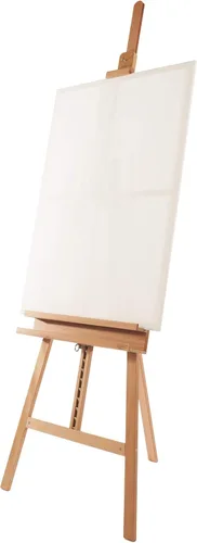Miniatura 10 de Mabef Caballete de lira de madera M/11, caballete ajustable para artistas de interiores, madera de haya, soporta hasta 22 libras, soporte de lona