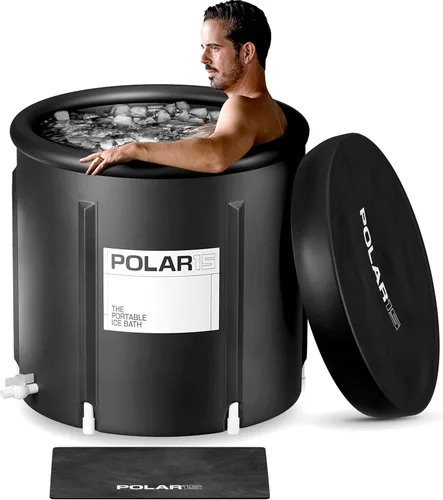 Bañera de hielo portátil de alta calidad para atletas, piscina fría de 99 galones con sistema de fácil drenaje, capas duraderas de PVC, espuma y