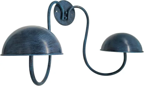 Miniatura 7 de Owlgift Moderno estante de metal montado en la pared para sombreros/peluca soporte de exhibición con 2 ganchos circulares para sombreros, color negro