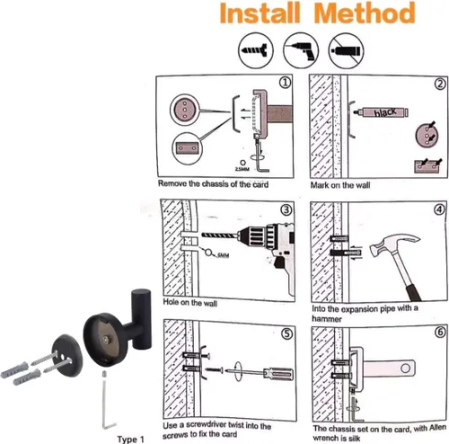 Miniatura 6 de Ganchos para toallas de pared, ganchos de baño, color negro mate, ganchos para abrigos, SUS 304, acero inoxidable, resistente, colgador de puerta