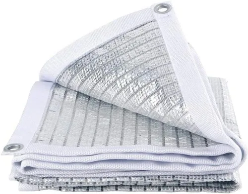70% tela de tela para jardín, papel de aluminio, malla reflectante plateada, refugio solar para jardín, toldos, toldos de malla, sombra al aire 1x2m