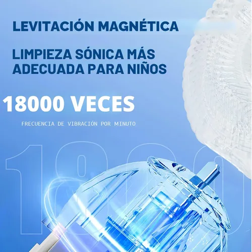 Miniatura 6 de DYCROL Cepillo de dientes eléctrico en forma de U para niños con 4 cabezales de cepillo, cepillo de dientes sónico para niños con 5 modos