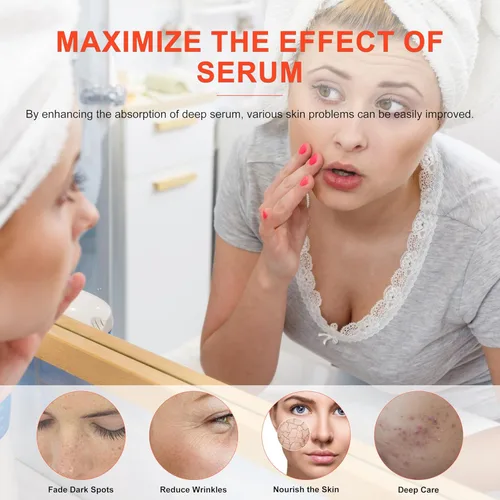 Miniatura 3 de Elitzia ETF49E Dispositivo facial de electroporación sin aguja, máquina de belleza facial importadora de iones de mesoporación, eliminación