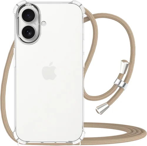 Miniatura 15 de Funda cruzada para iPhone 13 Mini, transparente, ajustable, para el hombro, correa de cordón, para mujeres y niñas, funda protectora delgada suave