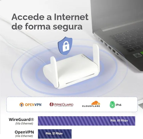 Miniatura 6 de GL.iNet GL-SFT1200 (Opal) Enrutador WiFi Portátil de Viaje, Mini Enrutador Inalámbrico VPN para Módem de Fibra Óptica, Repetidor WiFi de Internet