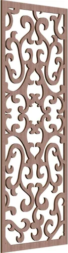 Miniatura 152 de Smithfield Paneles de pared decorativos de madera con calado, 13 3/8 pulgadas de ancho x 34 3/8 pulgadas de alto x 3/8 de alto, roble rojo rojo
