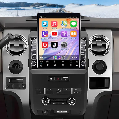 Estéreo de coche Android 13 de 9.7 pulgadas para Ford F150 2009-2014 Doble DIN IPS pantalla táctil Receptor de radio de coche con Carplay