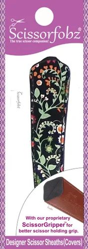 Miniatura 33 de Fundas protectoras para tijeras de diseñador, 4 unidades, tamaño surtido, diseño floral victoriano azul #4-304 Jardín floral victoriano azul