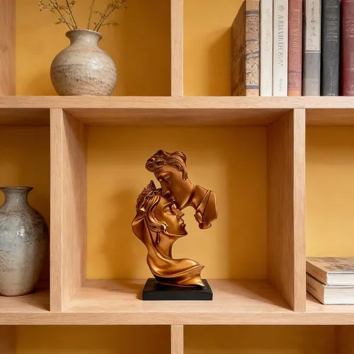 Miniatura 7 de Escultura de beso para parejas, arte abstracto, escultura de pareja, decoración de estatua de resina, estatua romántica utilizada para decoración