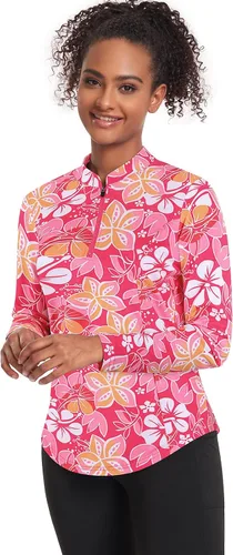 Miniatura 2 de Misyula - Camisetas de golf para mujer, con cremallera de 14, protección solar, secado rápido, tenis, correr, atletismo, entrenamiento