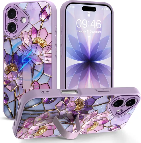 Miniatura 74 de Funda compatible con iPhone 17 Pro Max con correa de mano para los dedos, funda de teléfono con estampado de leopardo y guepardo para mujeres