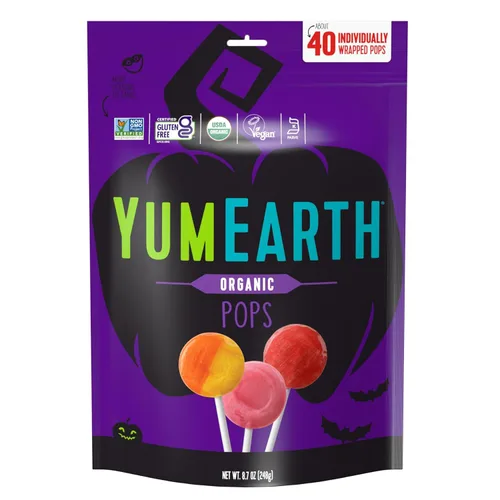 Miniatura 15 de YumEarth Frutas orgánicas de gomitas de Halloween, paquetes de bocadillos de dulces frutales, aperitivos sin gluten para niños, aptos