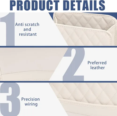 Miniatura 4 de Organizador de asiento trasero de automóvil con bolsillos de almacenamiento, bolsillo de almacenamiento para colgar del asiento trasero de vehículo