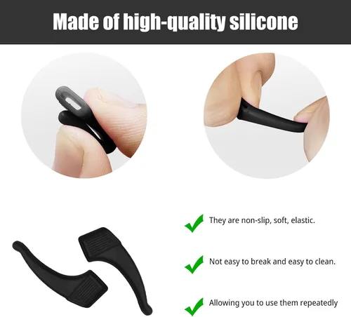 Miniatura 4 de 5 pares de pinzas para los ojos, adecuados para niños, adultos, deportes, gafas, clips para gafas, ganchos de clip para la oreja