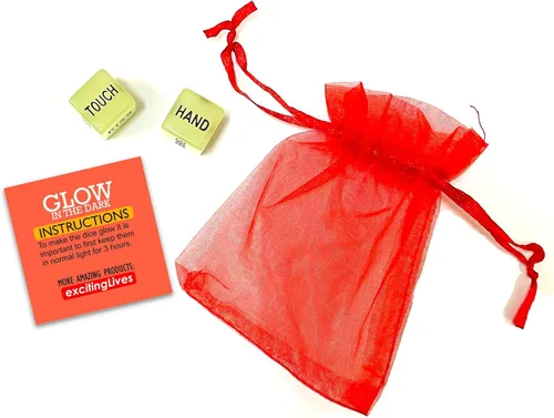 Miniatura 5 de Dados nocturnos para parejas que brillan en la oscuridad: juego romántico de dados de amor, divertido juego de relaciones y regalo para aniversario