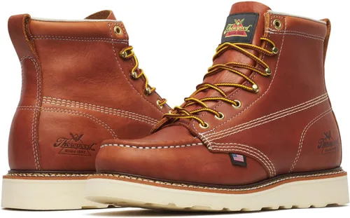Miniatura 3 de Thorogood American Heritage Botas de Trabajo con Puntera Mocasín de 6" para Hombres - Puntera Suave, Cuero de Grano Completo Premium con Suela