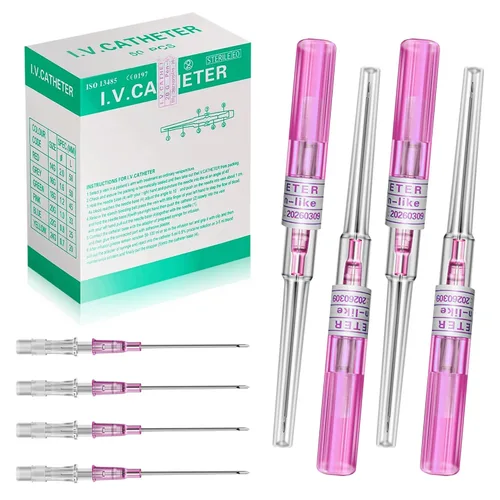 Miniatura 14 de 20G Agujas para piercing con catéter - 6 piezas de agujas para perforación, agujas huecas para catéter para oreja, nariz, ombligo, pezón, labio