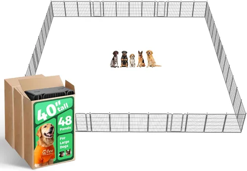 Miniatura 10 de FXW Aster - Corralito para perros diseñado para patio, 32 pulgadas, 16 paneles