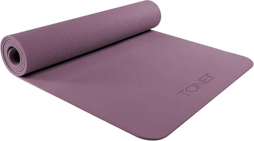 Miniatura 21 de TONE Fitness Esterilla de yoga antideslizante de 1/4 pulgadas de grosor para ejercicios y pilates para entrenamientos en casa con correa