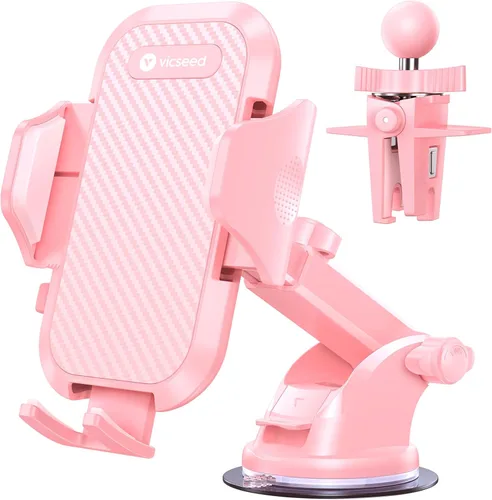 Miniatura 13 de VICSEED - Soporte universal de teléfonos para el tablero o la rejilla de ventilación del coche, con un brazo largo y una ventosa fuerte, compatible