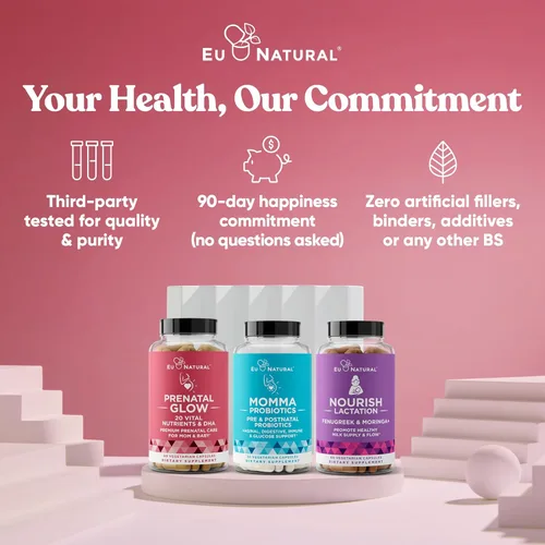 Miniatura 8 de Vitaminas prenatales Glow para mujeres, nutrientes vitales 20 en 1 para un embarazo saludable y desarrollo fetal, ácido fólico y DHA vegano