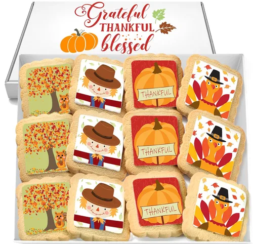 Miniatura 11 de Paquete de 12 cestas de regalo de galletas de feliz cumpleaños, envueltas individualmente para niños, hombres y mujeres, caja de regalo decorada