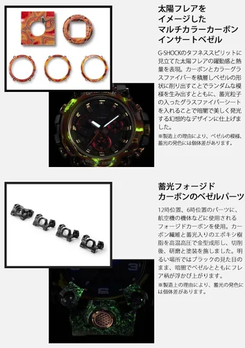 Miniatura 4 de Casio G-Shock - Reloj radio solar G-Shock 40 aniversario rojo acampanado MUDMASTER GWG-2040FR-1AJR reloj negro para hombre enviado desde Japón