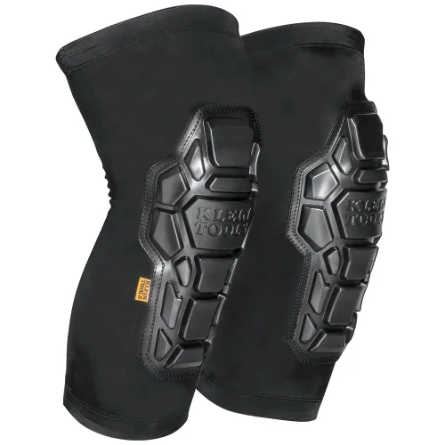 Klein Tools 60611 Rodilleras, rodilleras acolchadas resistentes, parte trasera de malla transpirable, puño elástico con silicona antideslizante,