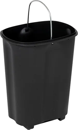 Miniatura 3 de Honey Can Do TRS-09328 - Bote de basura rectangular de acero inoxidable con tapa, 12 litros, color plateado
