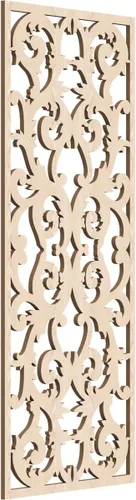 Miniatura 13 de Meadville Paneles decorativos de pared de madera con calado, 9 3/8 pulgadas de ancho x 24 3/8 pulgadas de alto x 1/4 de alto, aliso