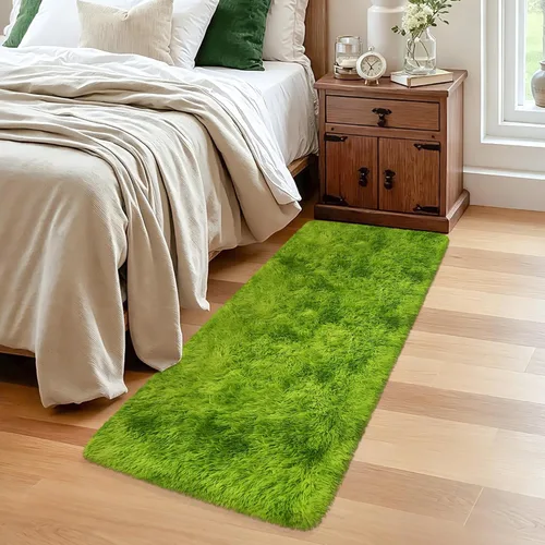 Miniatura 107 de Alfombras de pasillo beige de 2 x 6 pies para dormitorio, sala de estar, alfombra de felpa suave y esponjosa, alfombra de pasillo para pasillos
