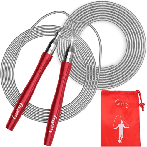Cuerda de saltar, cuerda de saltar pesada de alta velocidad - Calidad premium sin enredos - Diseño autobloqueante sin tornillos - Cuerdas de saltar