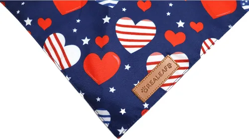 Miniatura 4 de Realeaf Bandanas para perros del 4 de julio, 2 unidades, bufanda reversible con bandera estadounidense para niños y niñas, tela duradera de primera